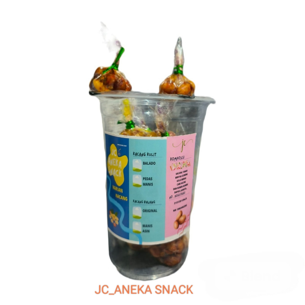 

Jc_kacang Balado & Pedas Manis Isi 12 Pcs , Model CUP Bulat