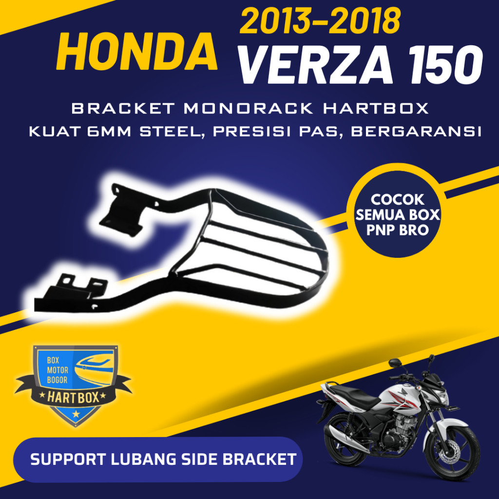 Bracket Monorack Hartbox Honda Verza / Breket Verza / Dudukan Box Honda Verza / SHAD GIVI KMI KAPPA 
