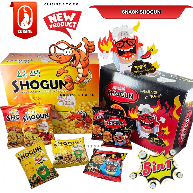 

1BOX 20BGKS Mie Shogun Snack Mie Kremes Korea Kaaro Chicken JJamppong Ramen Mie Instant Korea