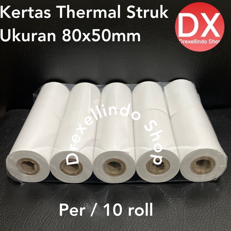 

WIL794 Kertas Thermal Struk Kasir Ukuran 8x5mm 8x5 paper struk per 1 roll