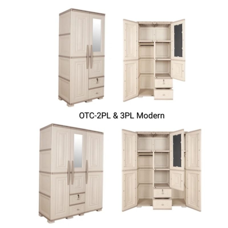 LEMARI PLASTIK OLYMPLAST 3 PINTU MODERN