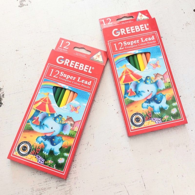 

Pensil warna super lead Greebel 12 warna