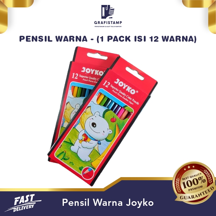 

Pensil Warna Joyko 12 Warna (Colored Pencil) - Pack