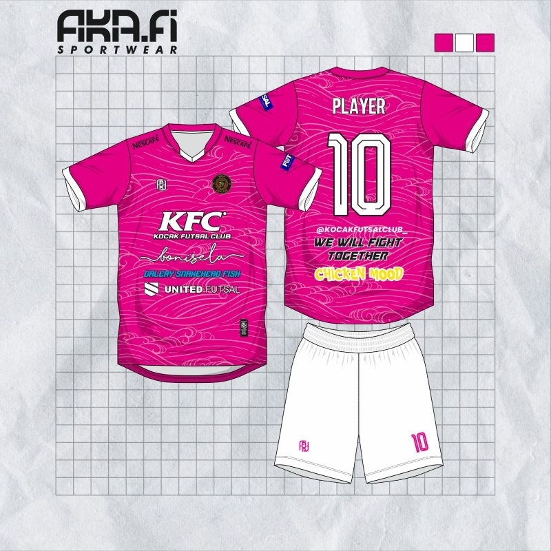 Jersey Futsal Sepakbola Free Design Bisa Satuan