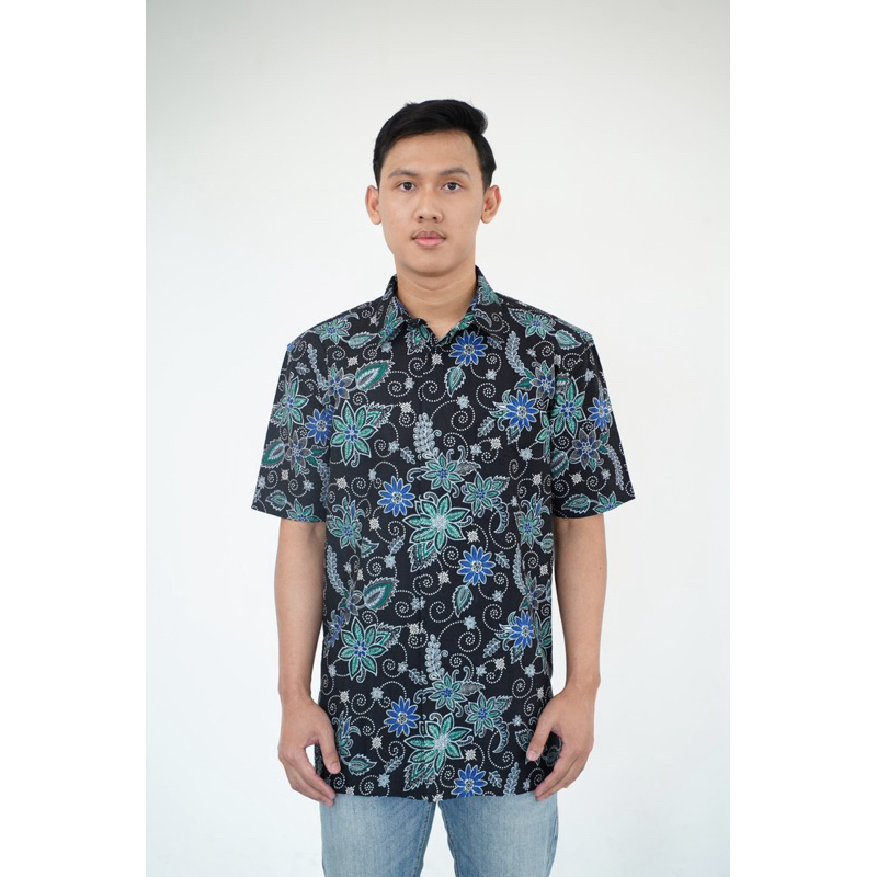 KARUNIA Batik KEMBANG WIRU WIRU  Kemeja Batik Pria Modern ,[REGULER FIT]