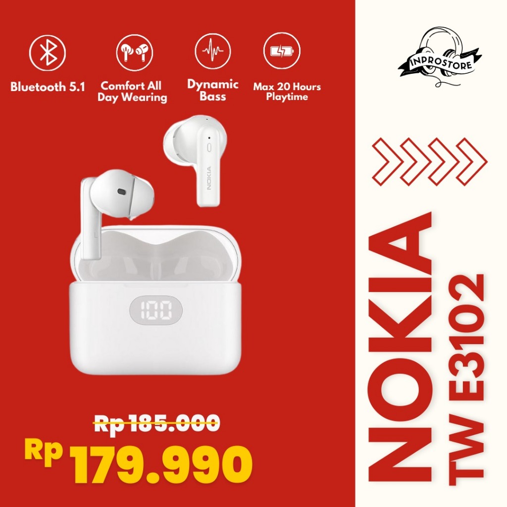 NOKIA ESSENTIAL TRUE WIRELESS EARPHONES TWS E3102