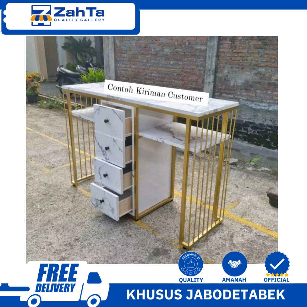 ZAHTA - MEJA NAIL ART MEJA LACI SALON NAIL ART