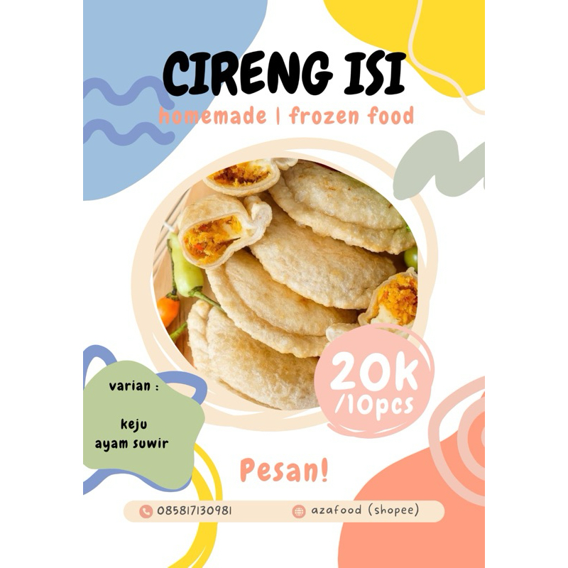 

CIRENG ISI FROZEN FOOD HOMEMADEE GURIH ENAK CIRENG ISI KEJU CIRENG ISI AYAM
