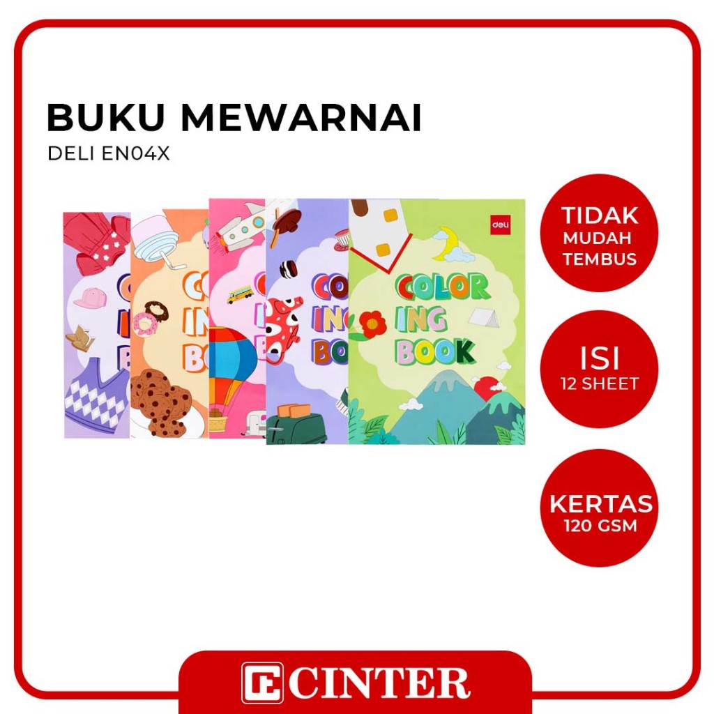 

DELI - BUKU MEWARNAI / BUKU GAMBAR / COLORING BOOK EN04X