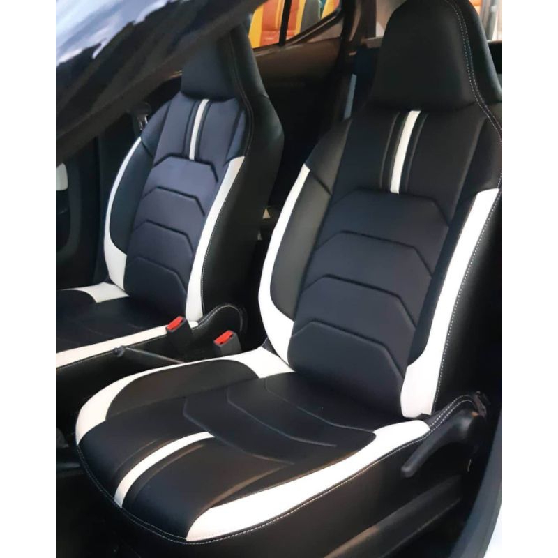 cover sarung jok mobil Toyota Calya 2019 full set bahan kulit sintetis