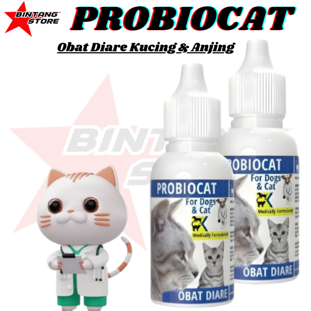 Obat Muntah Diare Mencret Kucing Anjing 10ml PROBIOCAT