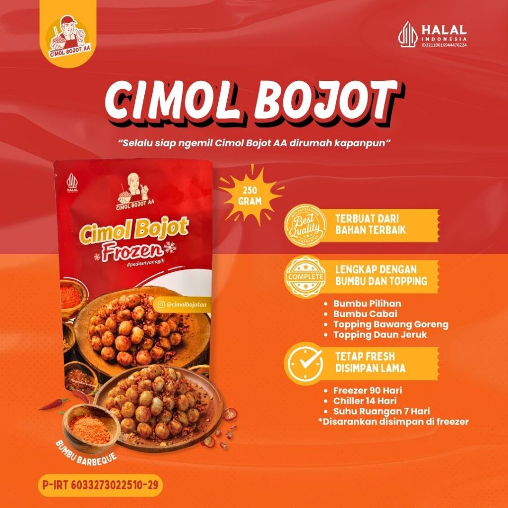 

Cimol Bojot AA Original Rasa Barbeque Daun Jeruk