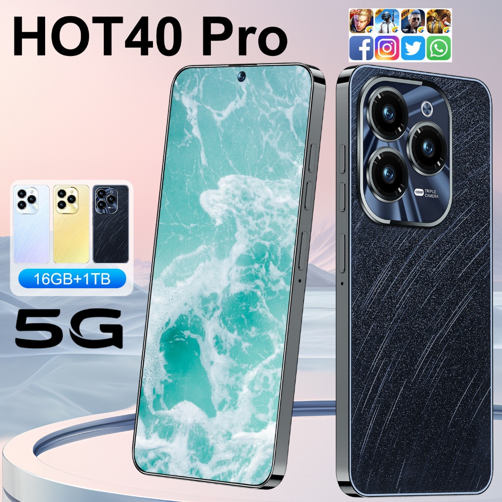 【100% Baru】hp HOT 40 Pro 5G NFC Bisa COD Asli Android 13 5G Murah Garansi resmi RAM 16GB +512GB ROM 