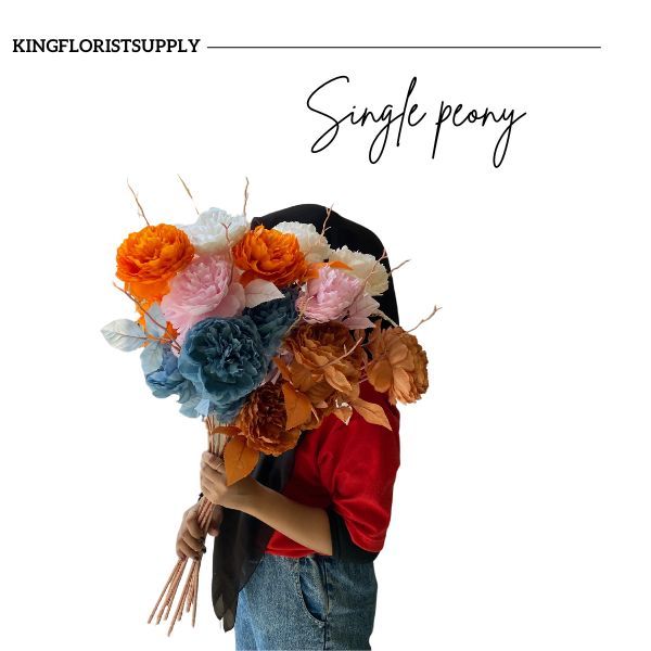 BUNGA 2 kelopak BIG PEONY ARTIFICIAL FLOWER BUNGA JUMBO MEKAR MAWAR DEKORASI RUMAH/DEKORASI WEDDING