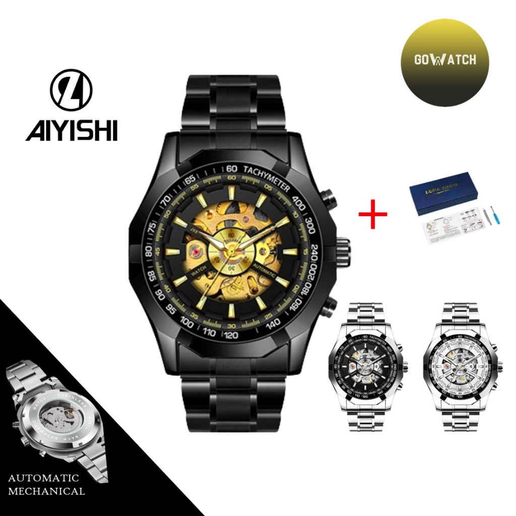 AIYISHI Jam Tangan Otomatis Pria Automatic Watch Original Waterproof Tahan Air (W1-012-8159)