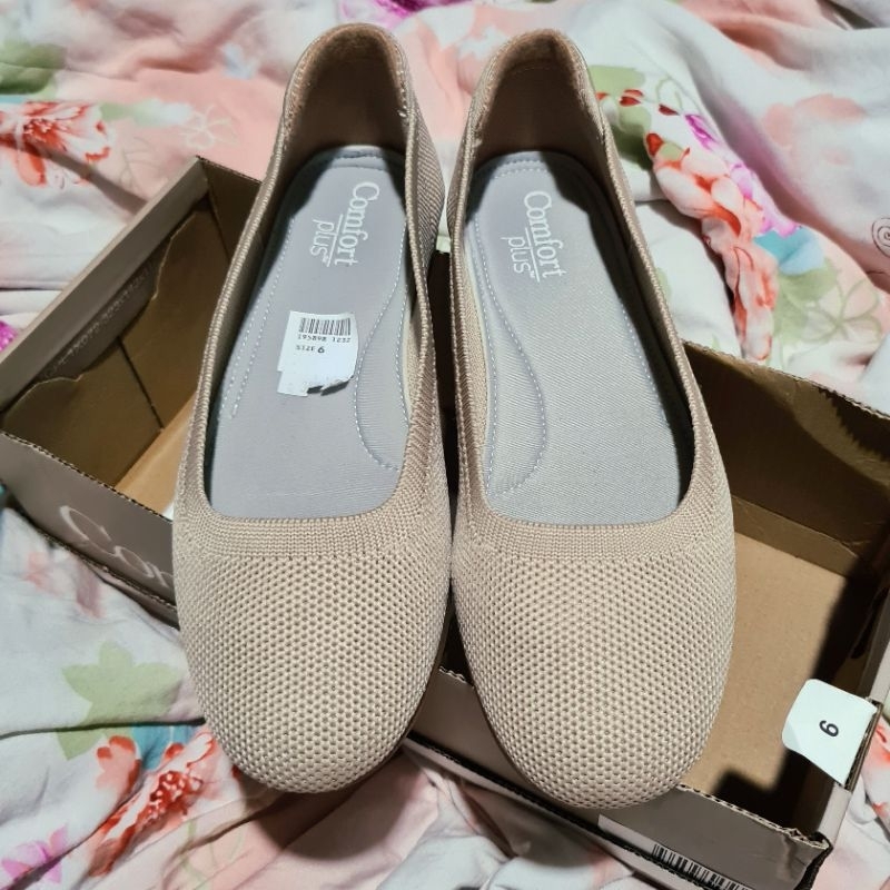 Comfort Plus Melly Knit Flat Shoes in Nude
