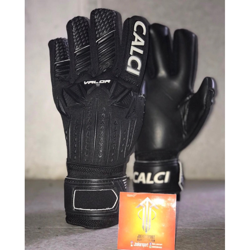 Sarung Tangan Kiper Calci Valor Hitam