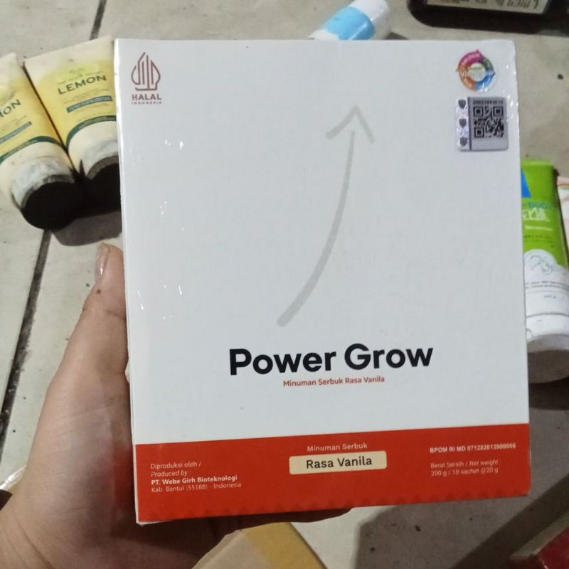 

power grow minuman serbuk rasa vanila200gr