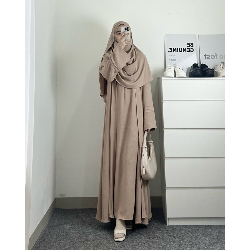 Abaya rumaisa| Abaya Set Kerudung | Abaya Outer | Abaya Polos