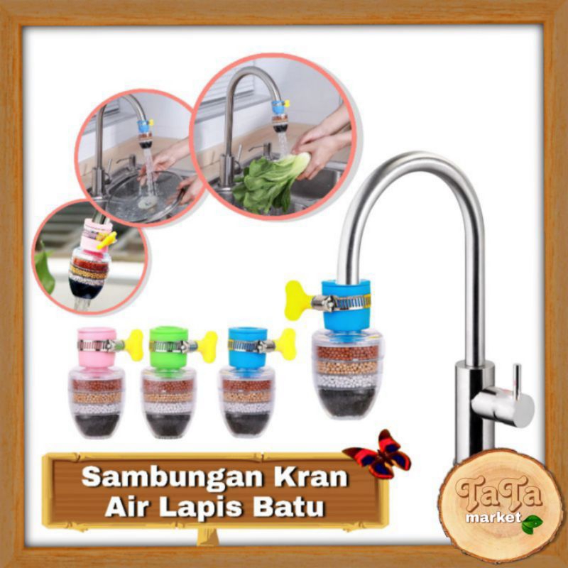 Sambungan Kran Air filter 4 Lapis Batu Kran Klem