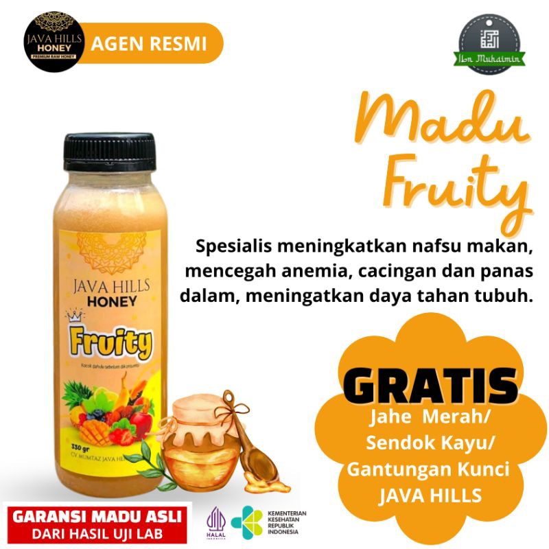 

java hills honey madu fruity xtra food nutrisi anak - javahills honey raw honey madu fruity penambah nafsu makan 320gr
