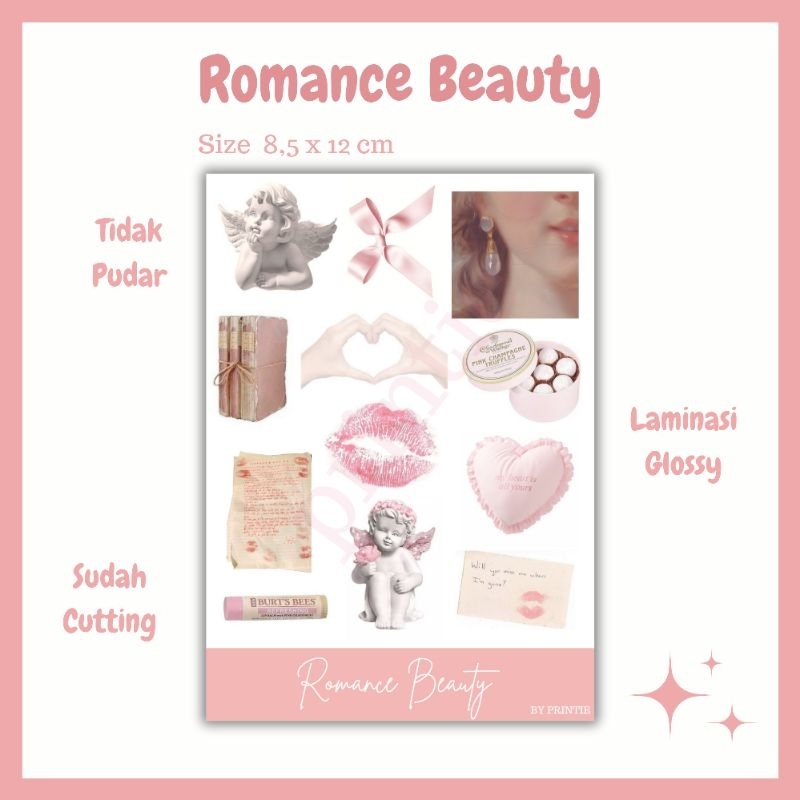 

[1 lbr] stiker sheet kisscut tema romance beauty