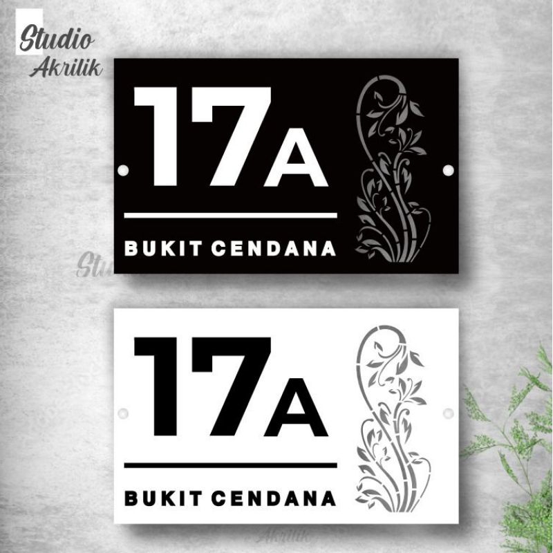 nomor rumah akrilik murah / nomor rumah minimalis / nomor rumah akrilik