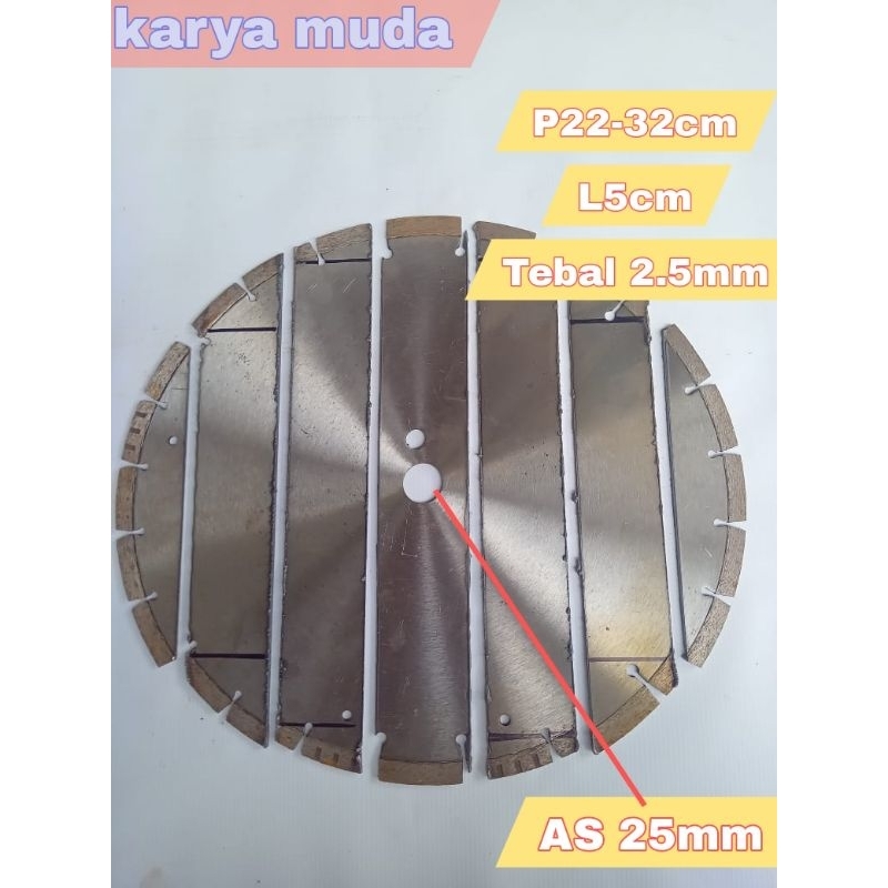 BAJA PATAH POTONGAN GERGAJI MARMER BEKAS/PLAT BAJA HIGH CARBON BAHAN BILAH PISAU SABIT SAMBUNGAN CAN