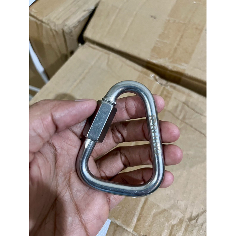mailon rapid segita triangle carabiner safety screw lock for climbing rescue etc