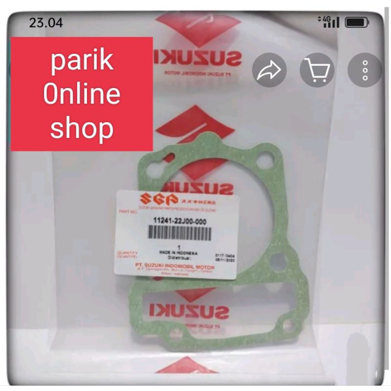 Paking Gasket Blok Seher Suzuki Shooter Smash FI Satria Young Star