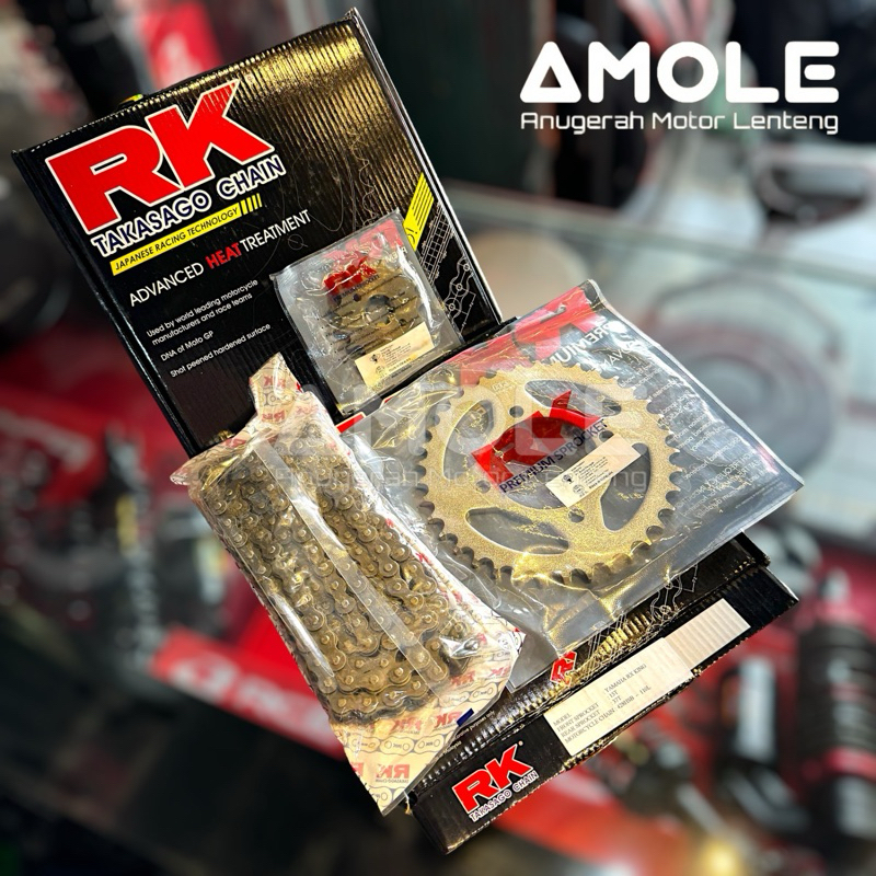 Gir Set Gear Set Rantai RK Takasago Chain Yamaha RX King