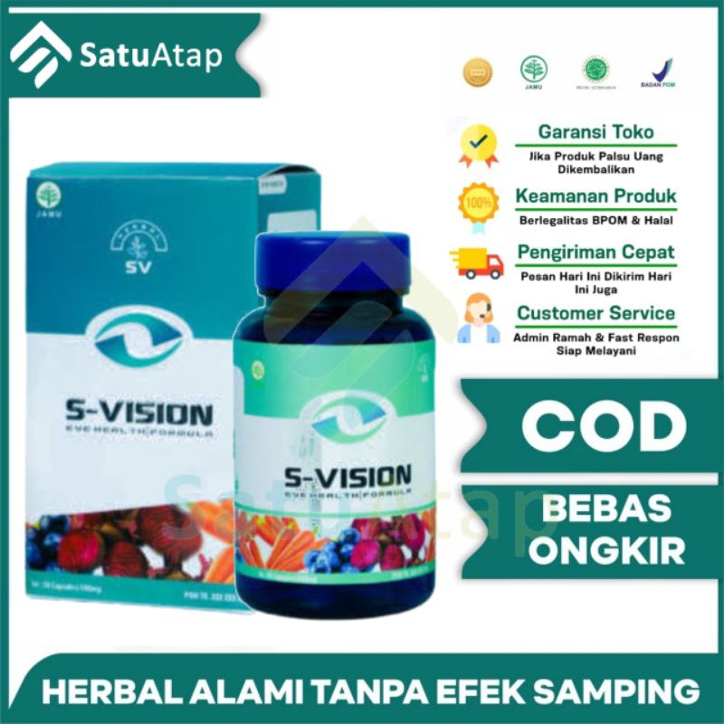 S-VISION Smart Vision Suplemen Vitamin Mata Minus Silinder Anak Dewasa