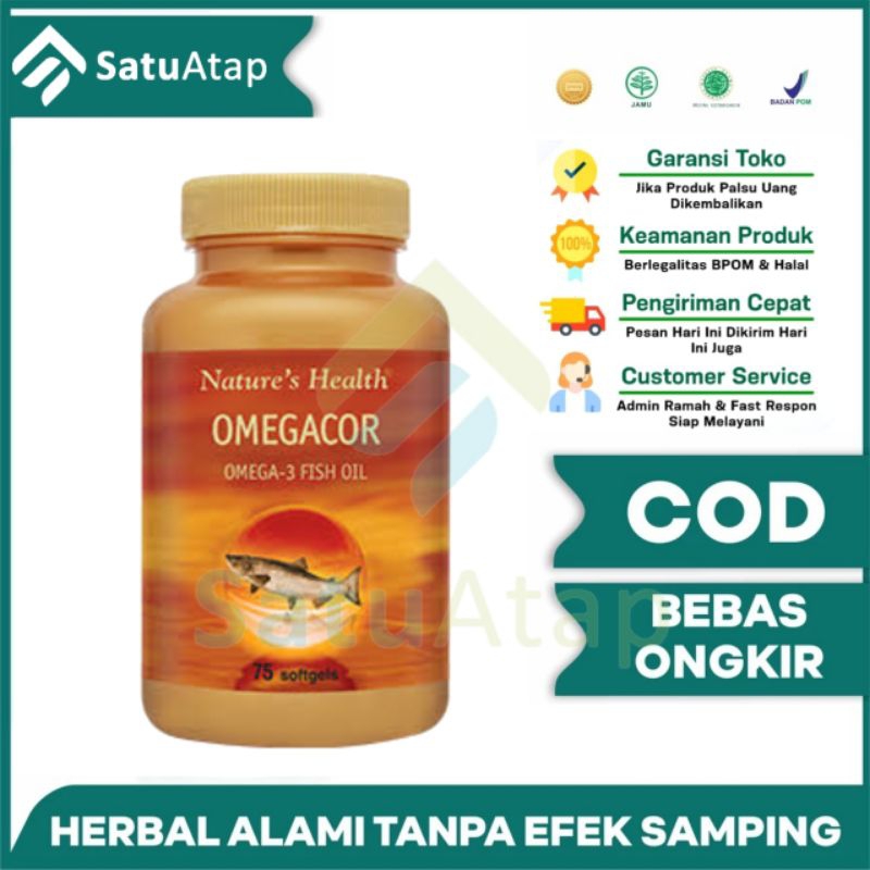 Nature's Health Omegacor 75 Softgels Original Omega 3 Fish Oil