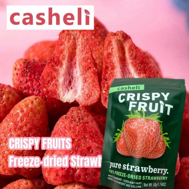 

casheli Strawberry Kering Freeze Dried Utuh Premium Fresh Baru Crispy Original Sweet Taste Murah