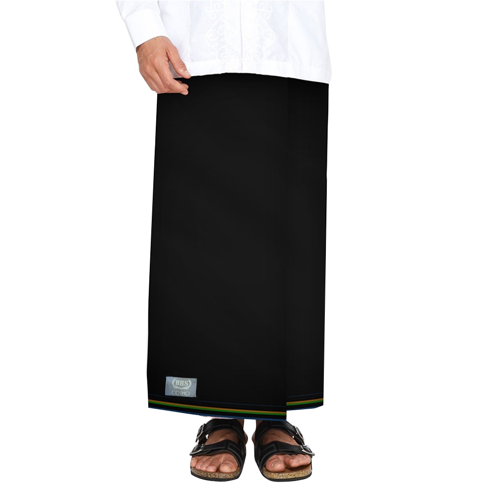 Sarung BHS Cosmo Hitam Polos / Sarung BHS Cosmo Khusus Warna Hitam