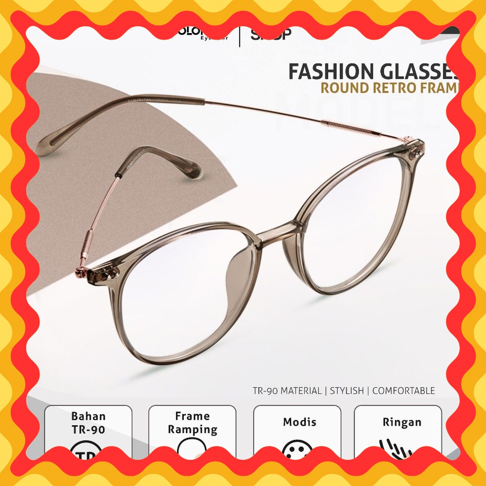 BONUS PEMBELIAN Kacamata Hitam Minus 123456 Fashion Korea Retro Anti Blue Light anti Radiasi Model u