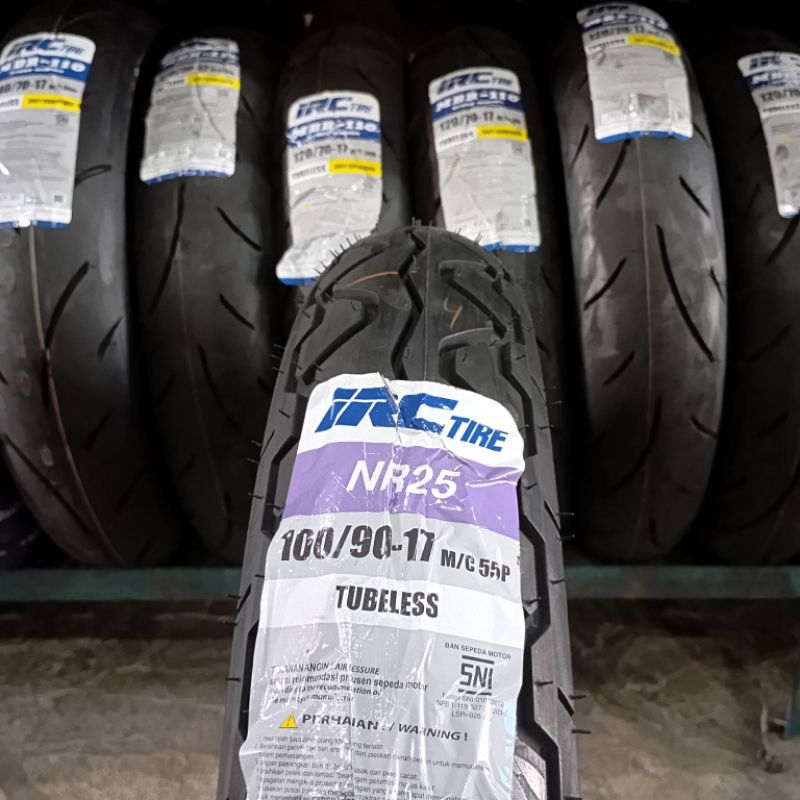 Ban IRC NR25 100/90-17 Tubeless Motor Mega Pro Ring 17 ORI