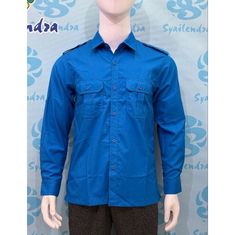 KEMEJA KERJA/KEMEJA PDH/KEMEJA PDL PREMIUM WARNA BIRU TURKIS