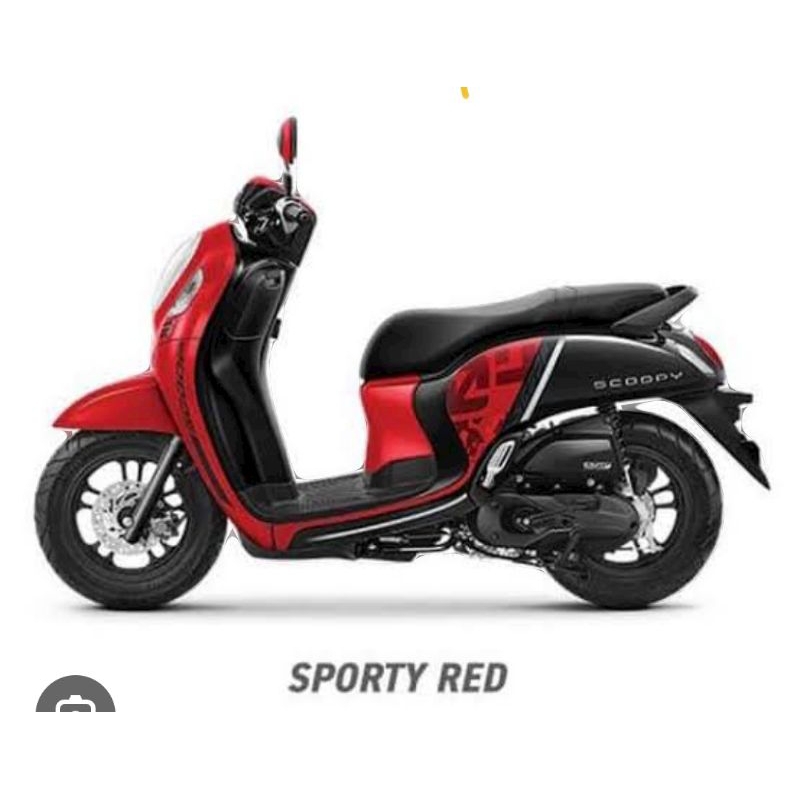 striping stiker les body Scoopy sporty 2021 hitam merah bahan bagus grade ori