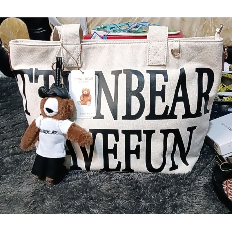 Tas Kanvas TTWN Bear Original 100% Bangkok