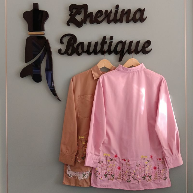 Kemeja Wanita Motif Bordir