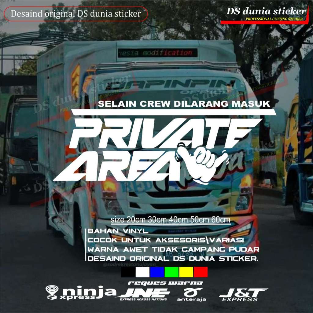 Sticker kaca truck sticker private area sticker kaca mobil truck pick up terlaris