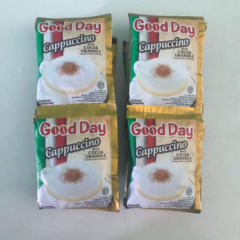 

GOOD DAY CAPUCCINO RENCENG/GOOD DAY CAPPUCINO WITH CHOCO GRANULE RENCENG