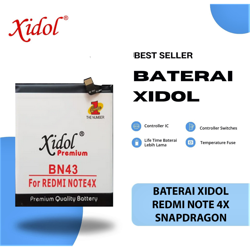 BATERAI XIDOL REDMI NOTE 4X BN43