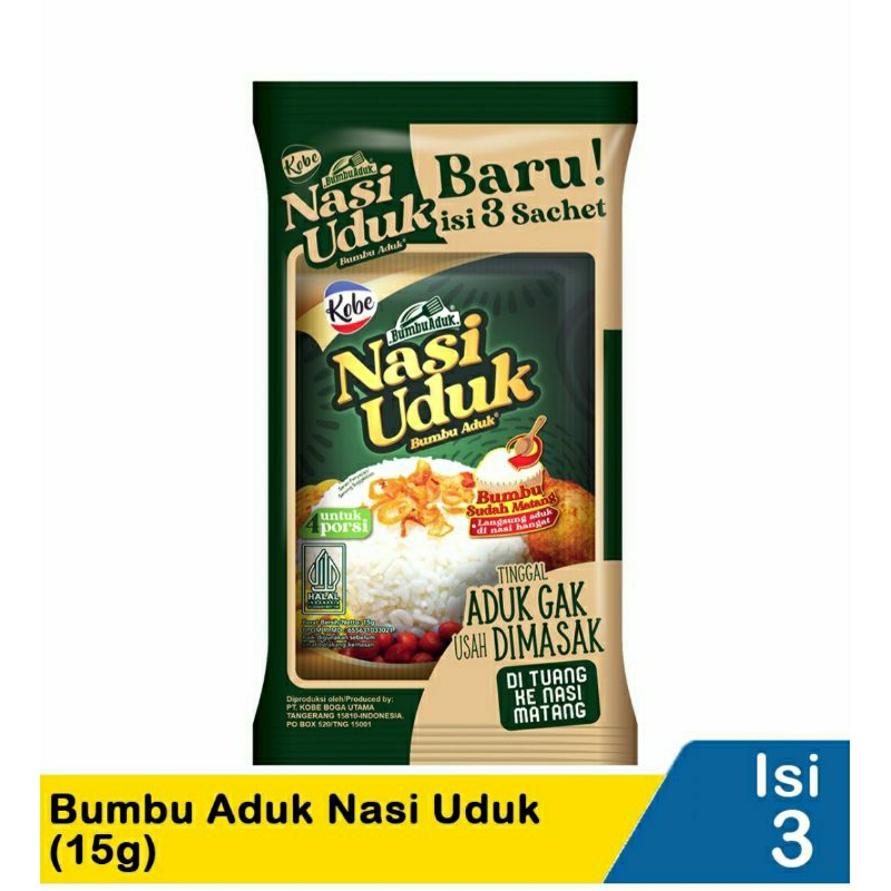 

bumbu aduk nasi kuning , nasi uduk , bumbu rendang ( isi 3 semua )