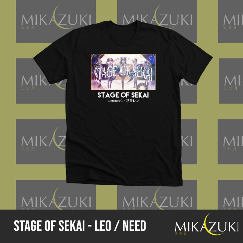Mikazuki T-Shirt Kaos Game - STAGE OF SEKAI / Leo/need / Kagamine Len [Project Sekai]