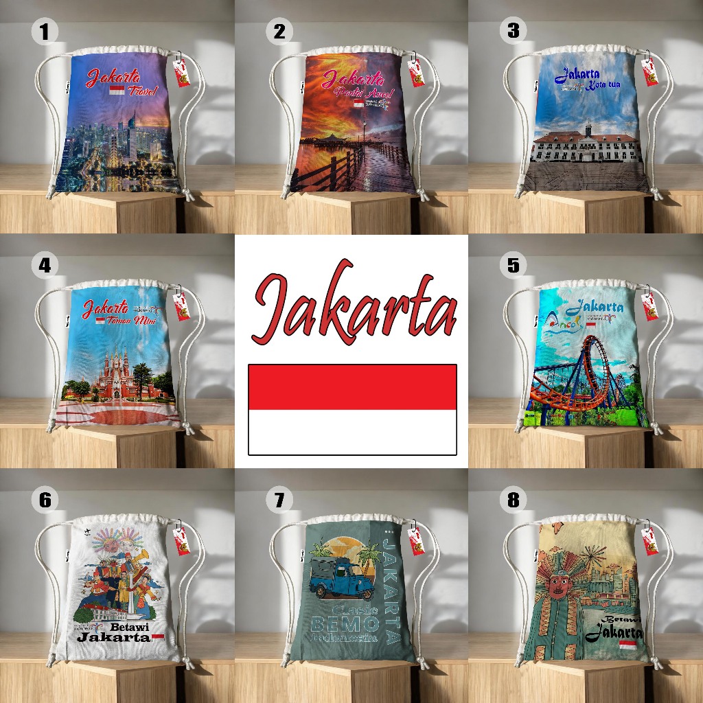 TAS SERUT JAKARTA TAS SOUVENIR 8 MOTIF SIAP KIRIM