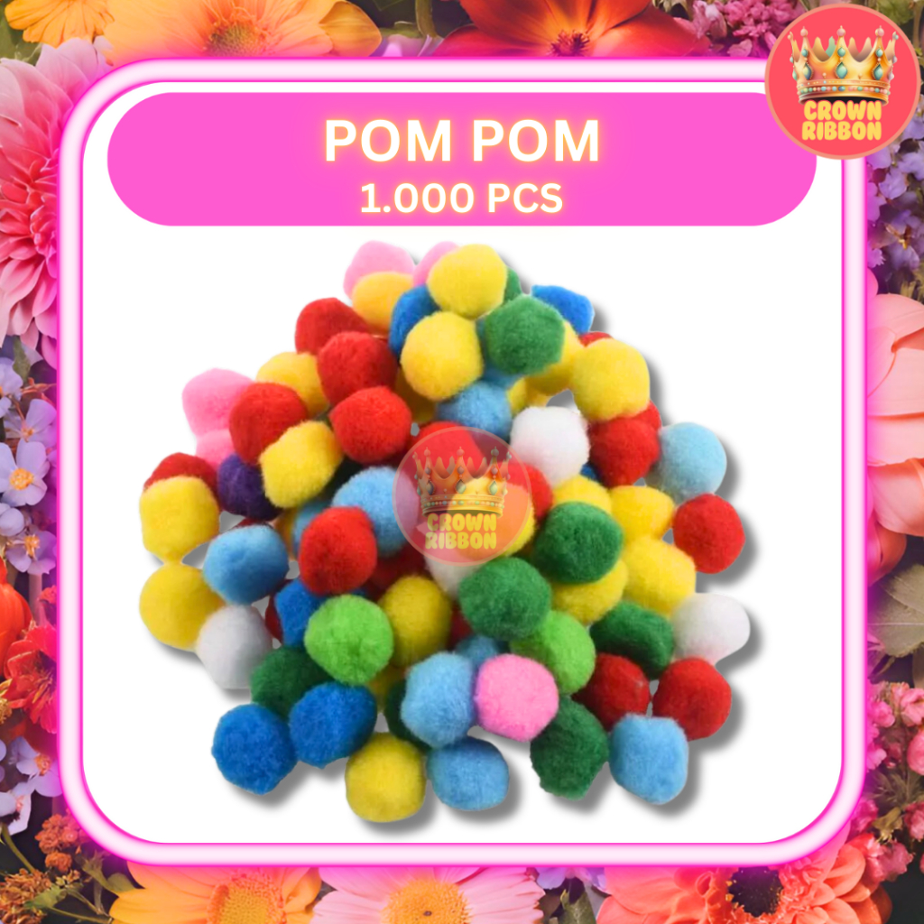Pompom Warna Warni Isi 1000