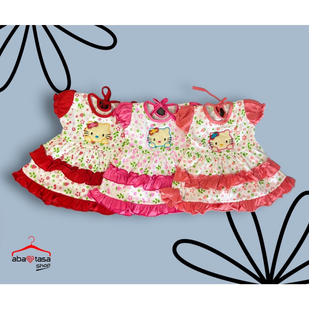 Dress bayi perempuan usia 3bulan-12bulan/dress baby newborn/dres anak cewek