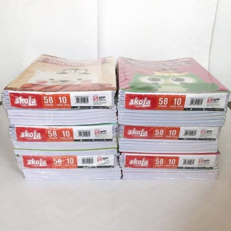 

Buku Tulis SKOLA 58 lembar 1 pak isi 10